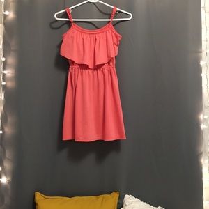 Pink ruffle sun dress
